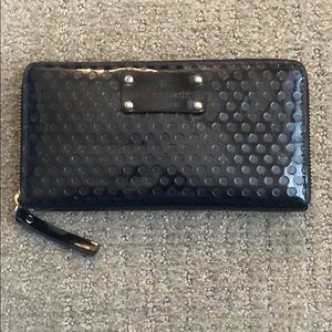 Kate Spade black patent wallet